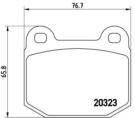 BREMBO Komplet kočionih obloga, disk-kočnica