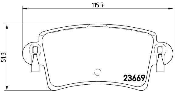 BREMBO Komplet kočionih obloga, disk-kočnica