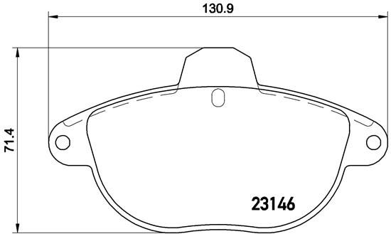 BREMBO Komplet kočionih obloga, disk-kočnica