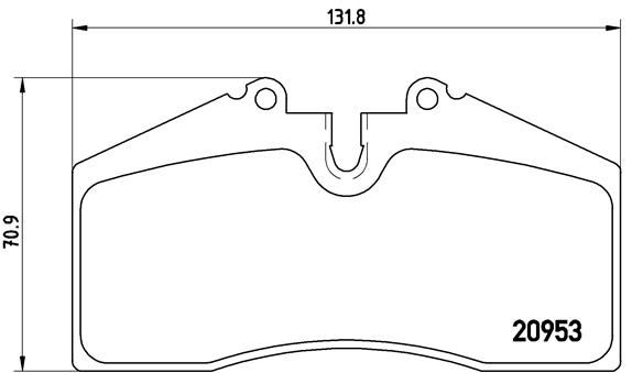 BREMBO Komplet kočionih obloga, disk-kočnica