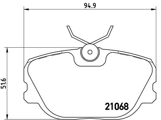 BREMBO Komplet kočionih obloga, disk-kočnica
