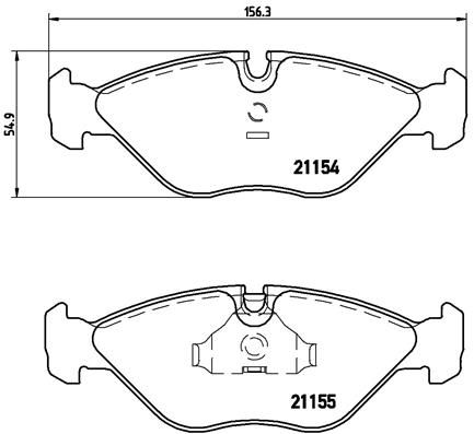 BREMBO Komplet kočionih obloga, disk-kočnica