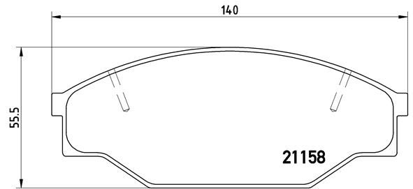 BREMBO Komplet kočionih obloga, disk-kočnica