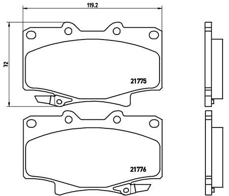 BREMBO Komplet kočionih obloga, disk-kočnica