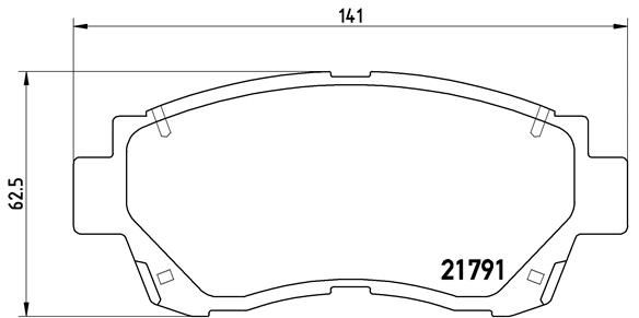 BREMBO Komplet kočionih obloga, disk-kočnica