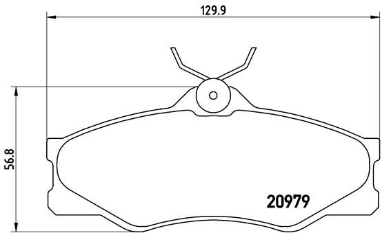 BREMBO Komplet kočionih obloga, disk-kočnica