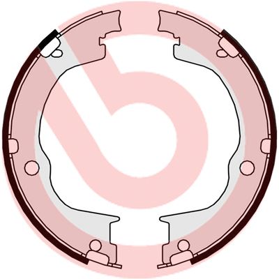 BREMBO Komplet kočionih papuča, parkirna kočnica