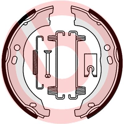 BREMBO Komplet kočionih papuča, parkirna kočnica