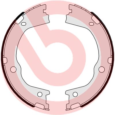 BREMBO Komplet kočionih papuča, parkirna kočnica