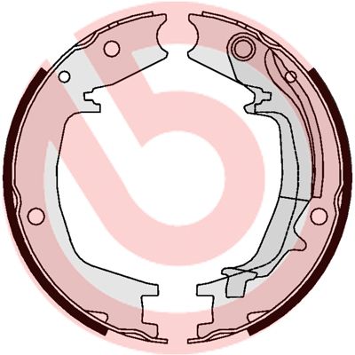 BREMBO Komplet kočionih papuča, parkirna kočnica