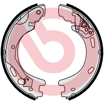 BREMBO Komplet kočionih papuča, parkirna kočnica