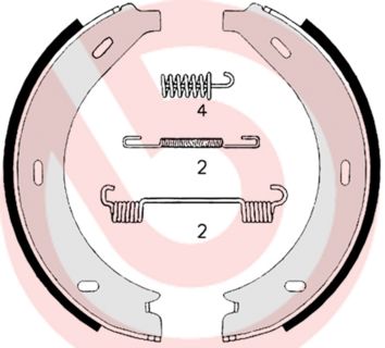 BREMBO Komplet kočionih papuča, parkirna kočnica