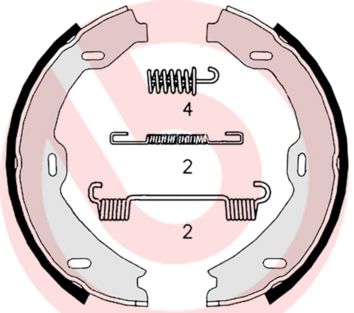 BREMBO Komplet kočionih papuča, parkirna kočnica