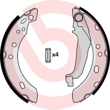BREMBO Komplet kočionih papuča