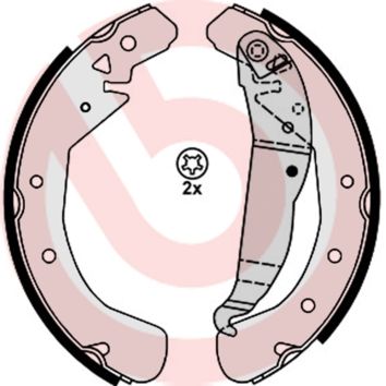 BREMBO Komplet kočionih papuča