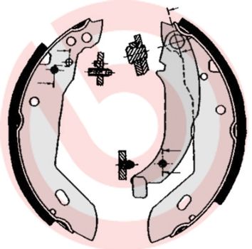 BREMBO Komplet kočionih papuča