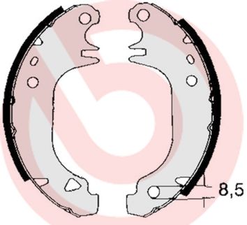 BREMBO Komplet kočionih papuča