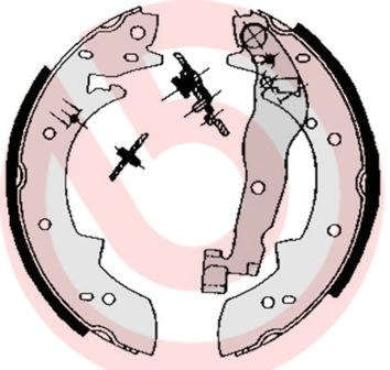 BREMBO Komplet kočionih papuča