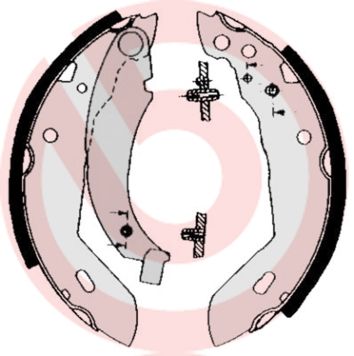 BREMBO Komplet kočionih papuča