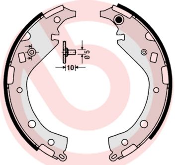 BREMBO Komplet kočionih papuča