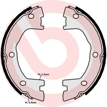 BREMBO Komplet kočionih papuča, parkirna kočnica