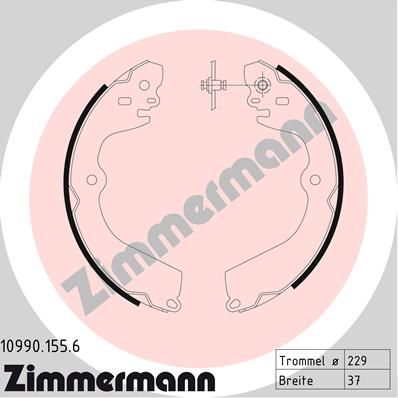 ZIMMERMANN Komplet kočionih papuča, parkirna kočnica