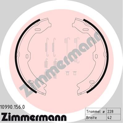 ZIMMERMANN Komplet kočionih papuča, parkirna kočnica