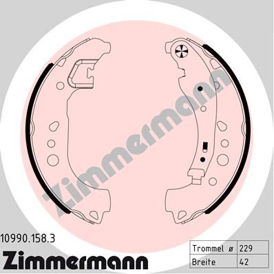 ZIMMERMANN Komplet kočionih papuča