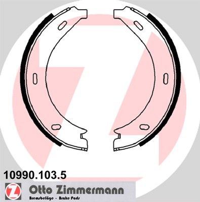 ZIMMERMANN Komplet kočionih papuča, parkirna kočnica