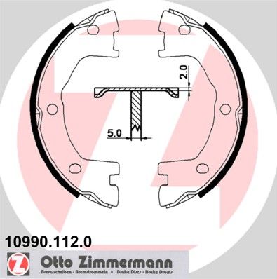 ZIMMERMANN Komplet kočionih papuča, parkirna kočnica
