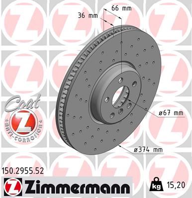 ZIMMERMANN Kočni disk