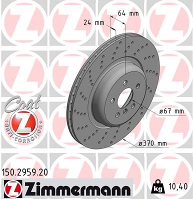 ZIMMERMANN Kočni disk