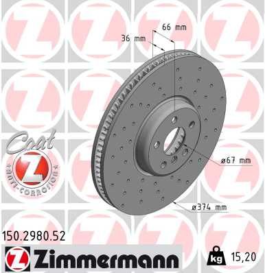 ZIMMERMANN Kočioni disk
