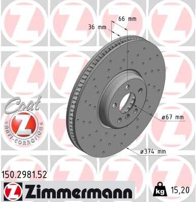 ZIMMERMANN Kočioni disk