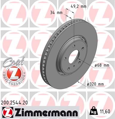 ZIMMERMANN Kočioni disk
