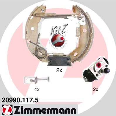 ZIMMERMANN Komplet kočionih papuča