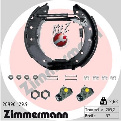 ZIMMERMANN Komplet kočionih papuča