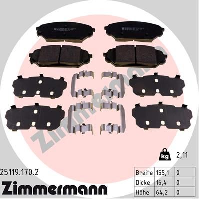 ZIMMERMANN Disk pločice