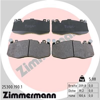 ZIMMERMANN Komplet kočnih obloga, disk kočnica