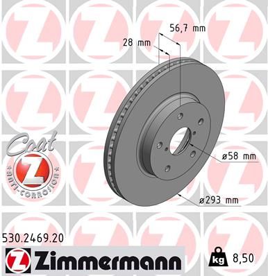 ZIMMERMANN Kočioni disk