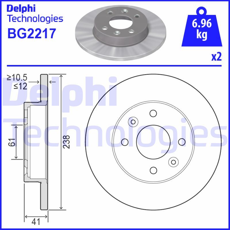 DELPHI Kočioni disk