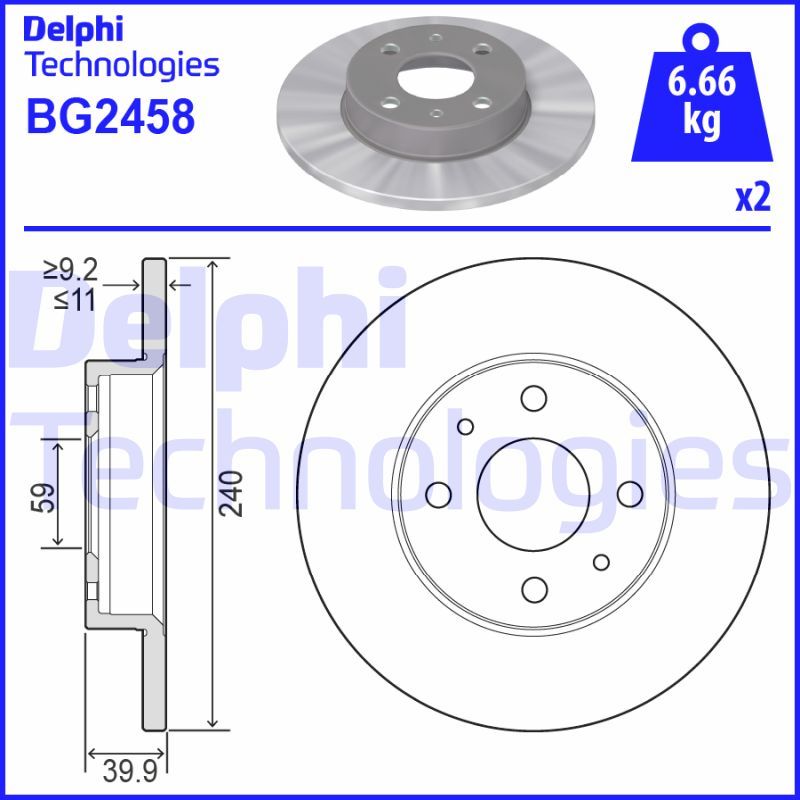 DELPHI Kočioni disk
