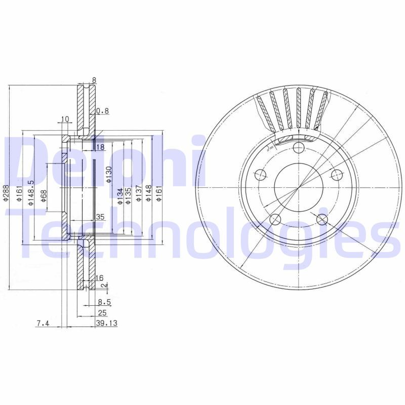 DELPHI Kočioni disk