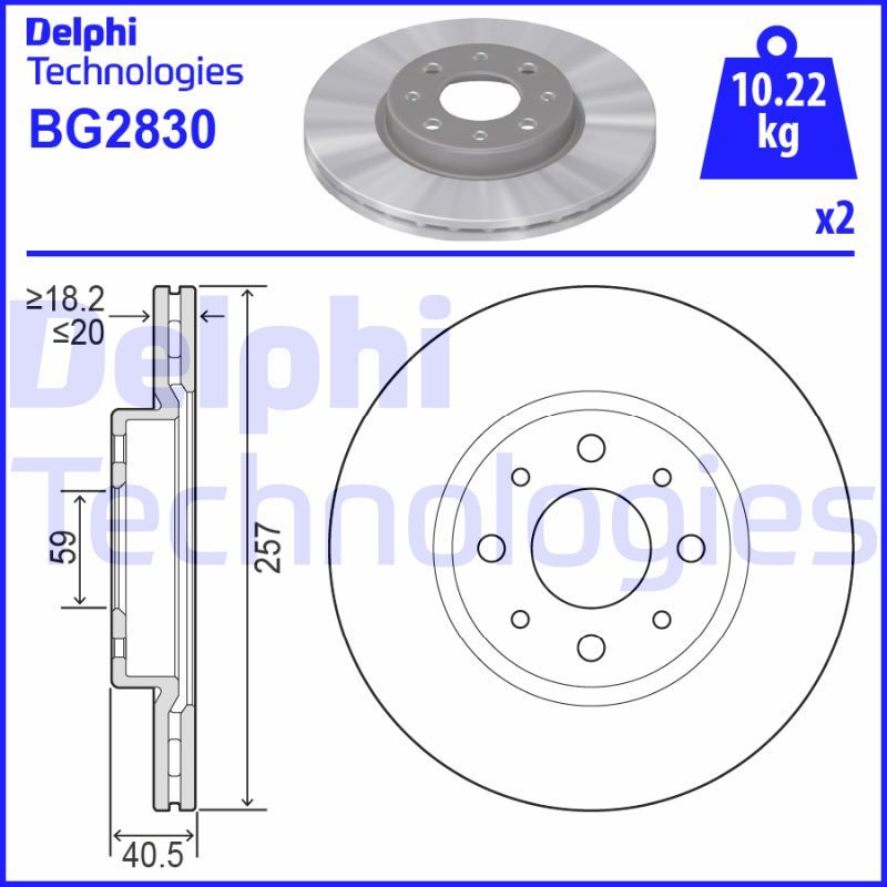 DELPHI Kočioni disk