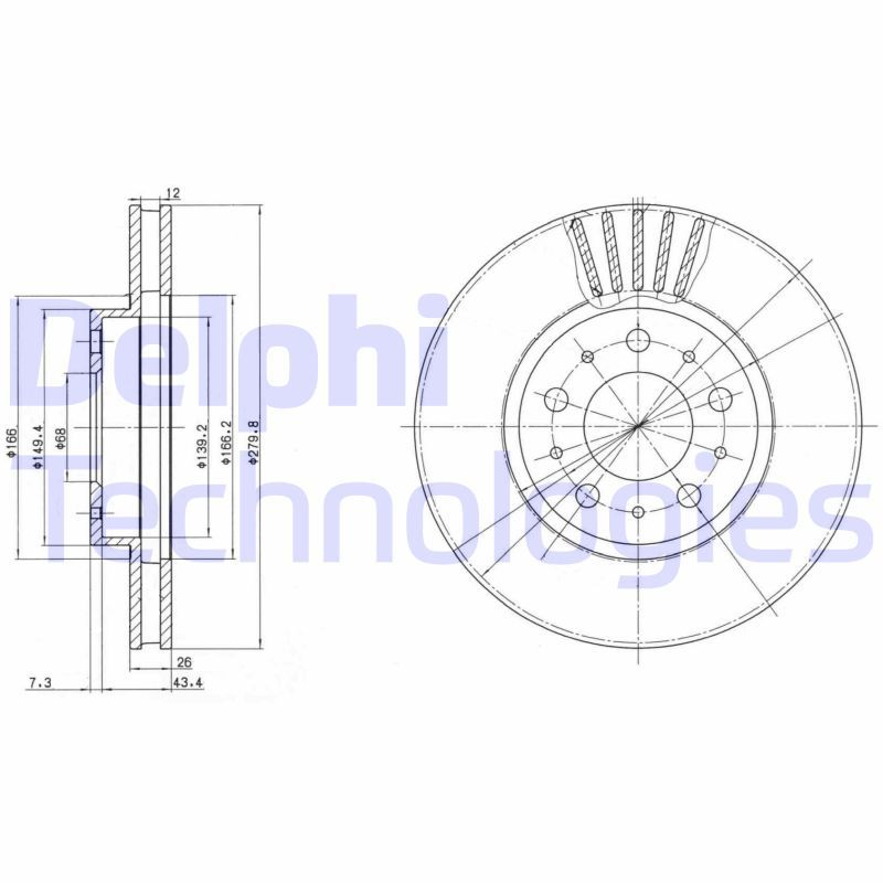 DELPHI Kočioni disk
