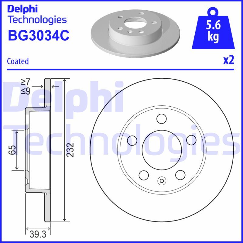 DELPHI Kočioni disk