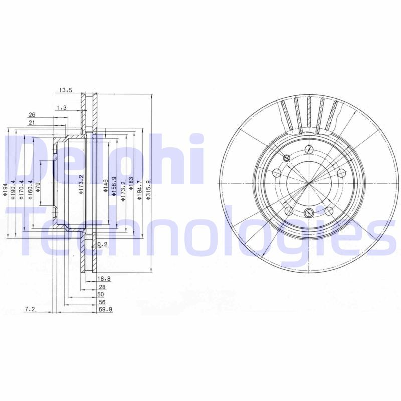 DELPHI Kočioni disk