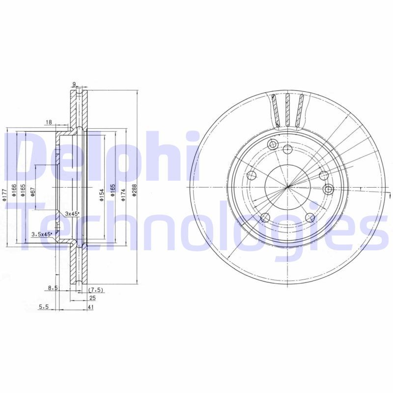 DELPHI Kočioni disk