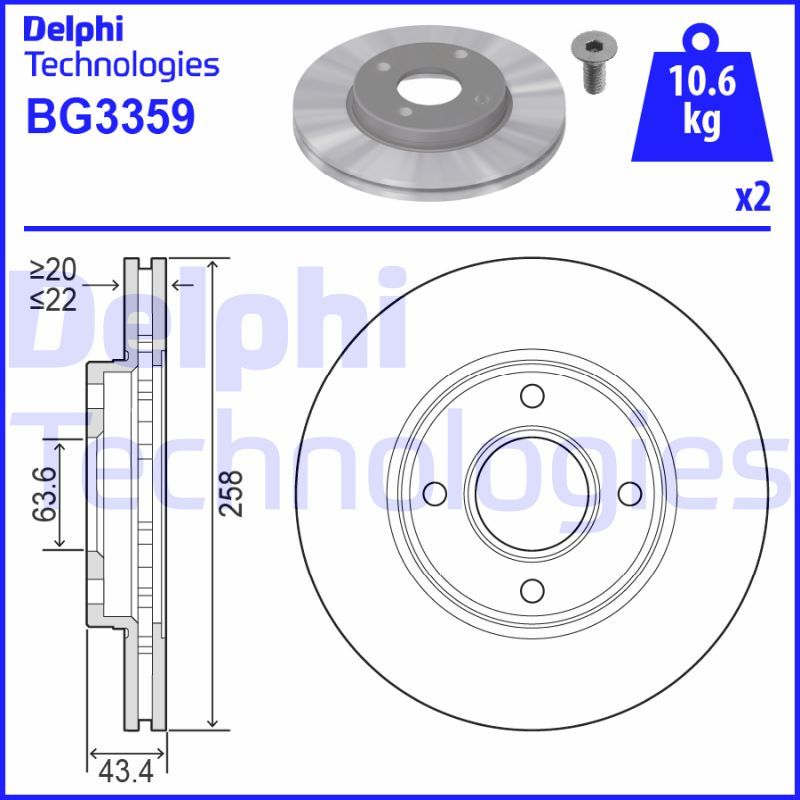 DELPHI Kočioni disk