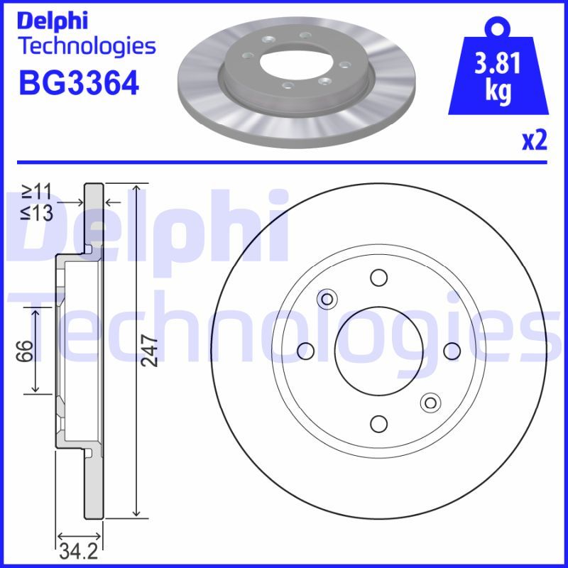 DELPHI Kočioni disk